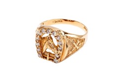 ANILLO ORO 10K CAB. MOD. AC57 AMA MEX.
