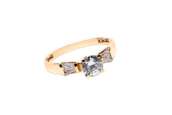 ANILLO ORO 10K SOL/PL MOD. AD30 AMA MEX.