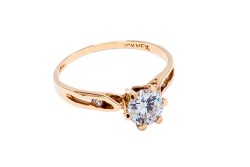 ANILLO ORO 10K SOL/PL MOD. AD34 AMA MEX.
