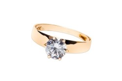 ANILLO ORO 10K SOLITARIO MOD. AD89 AMA MEX.