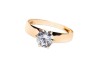 ANILLO ORO 10K SOLITARIO MOD. AD89 AMA MEX.