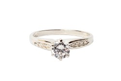 ANILLO PLATA .925 SOLITARIO PL MOD. AD02 MEX.