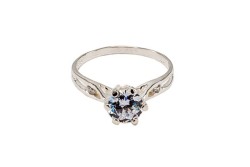 ANILLO PLATA .925 SOLITARIO PL MOD. AD34 MEX.