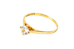 ANILLO ORO 10K SOLITARIO MOD. AD182 AMA MEX.
