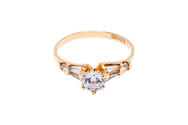 ANILLO ORO 10K SOL/PL MOD. AD208 AMA MEX.