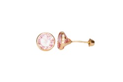 BROQUEL ORO 10K BISEL #6 ROSA MEX.