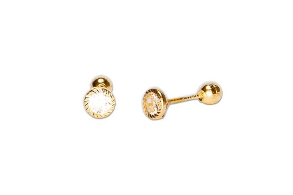 BROQUEL ORO 10K BISEL #3 DIAM MEX