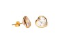 BROQUEL ORO 10K BISEL CORAZON 8X8 MEX.