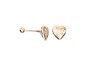 BROQUEL ORO 10K BISEL CORAZON 4X4 DIAM MEX