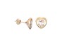 BROQUEL ORO 10K BISEL CORAZON 8X8 DIAM MEX.