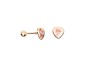 BROQUEL ORO 10K BISEL CORAZON 4X4 DIAM ROSA MEX.