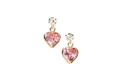 BROQUEL ORO 10K 3MM  C/CRZN CORTO ROSA MEX.