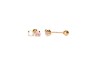 BROQUEL ORO 10K TU Y YO 3MM ROSA MEX.