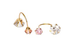 BROQUEL ORO 10K TEL 6X4 ROSA MEX.