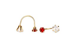 BROQUEL ORO 10K TEL 4X3 ROJO MEX.