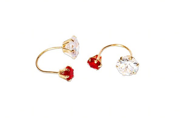 BROQUEL ORO 10K TEL 6X4 ROJO MEX.