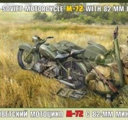 Soviet Motorcycle M-72 with 82-MM Mortar