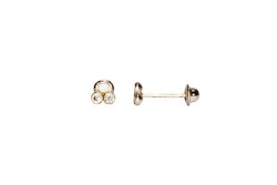 BROQUEL ORO 10K MINI TRIANGULO BCO MEX.