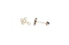 BROQUEL ORO 10K BISEL MINI CRUZ BCO MEX.