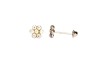 BROQUEL ORO 10K BISEL MINI ROSETA BCO MEX.