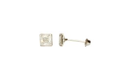 BROQUEL ORO 10K BISEL CUADRO 4X4 BCO MEX.