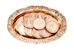 ARRAS CHAPA DE ORO 14K BCO/AMA MEX.