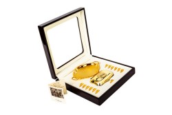 ARRAS LAM 14K CAOBA BCO/AMA MEX.