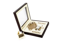 ARRAS LAM 14K CAOBA BCO/AMA MEX.