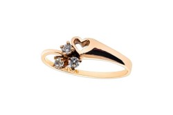 ANILLO ORO 10K CORAZON MOD. AD805 AMA MEX.