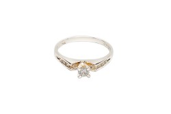 ANILLO PLATA .925 SOLITARIO PL MOD. AD08 MEX.