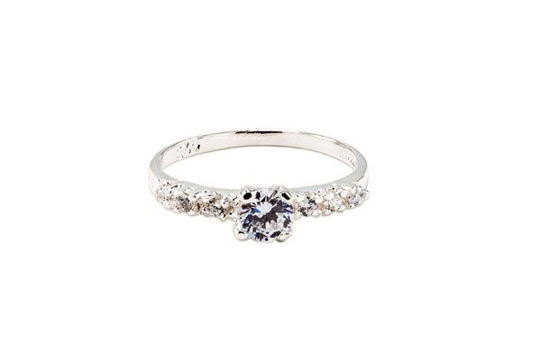ANILLO PLATA .925 SOLITARIO PL MOD. AD103 MEX.