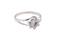 ANILLO PLATA .925 ROSETA MOD. AD494 MEX.