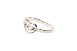 ANILLO PLATA .925 CORAZONES VAC MEX.