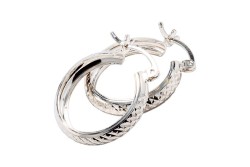 ARRACADAS PLATA .925 DIAMANTADA  #2 BAN MEX.