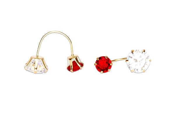 BROQUEL ORO 10K TEL 7X5 ROJO MEX.