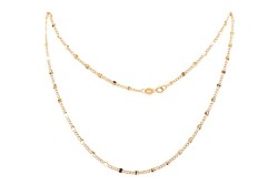 CADENA ORO 10K FIGA/HOJA/PAVE CE3 M.40 MEX.