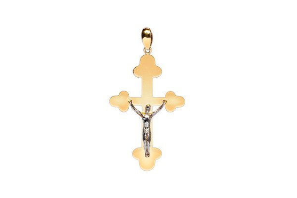 DIJE ORO 10K CRISTO FLZ COMB MEX.