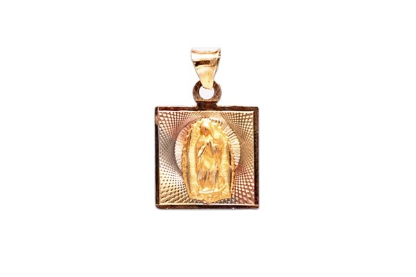 MEDALLA ORO 10K V.GPE CUADRO 03-10 FLOR MEX.