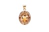 MEDALLA ORO 10K ESP.SNTO C/P OVAL AR0-10 FLOR MEX.
