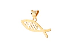DIJE ORO 10K PEZ JESUS AR4 AMA MEX.