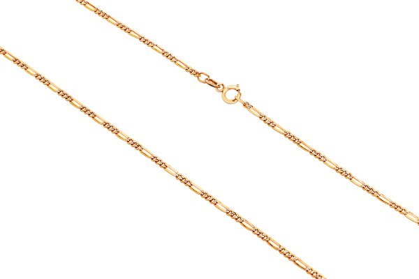 CADENA ORO 10K CARTIER 3X1 BAS-PAVE M.50 MEX.
