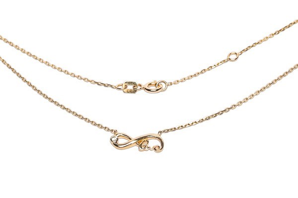 GARGANTILLA ORO 14K INF/LOVE C/P FLZ AMA MEX.
