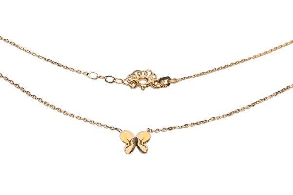 GARGANTILLA ORO 14K MARIPOSA FLZ AMA MEX.