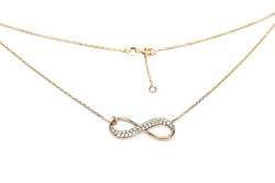 GARGANTILLA ORO 14K INFINITO C/P FLZ AMA MEX.