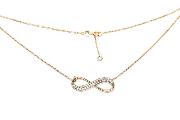 GARGANTILLA ORO 14K INFINITO C/P FLZ AMA MEX.