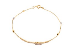 PULSERA ORO 14K INFINITO C/P 40-140 COMB MEX.