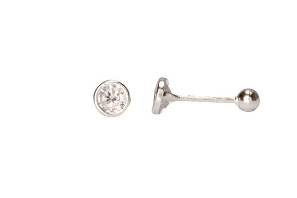 BROQUEL PLATA. 925 BISEL #4 MEX.