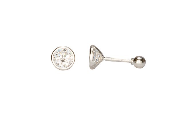 BROQUEL PLATA. 925 BISEL #5 MEX.