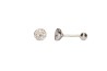 BROQUEL PLATA. 925 BISEL #4 DIAM MEX.
