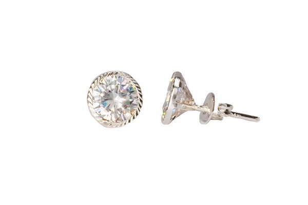BROQUEL PLATA. 925 BISEL #7 DIAM MEX.